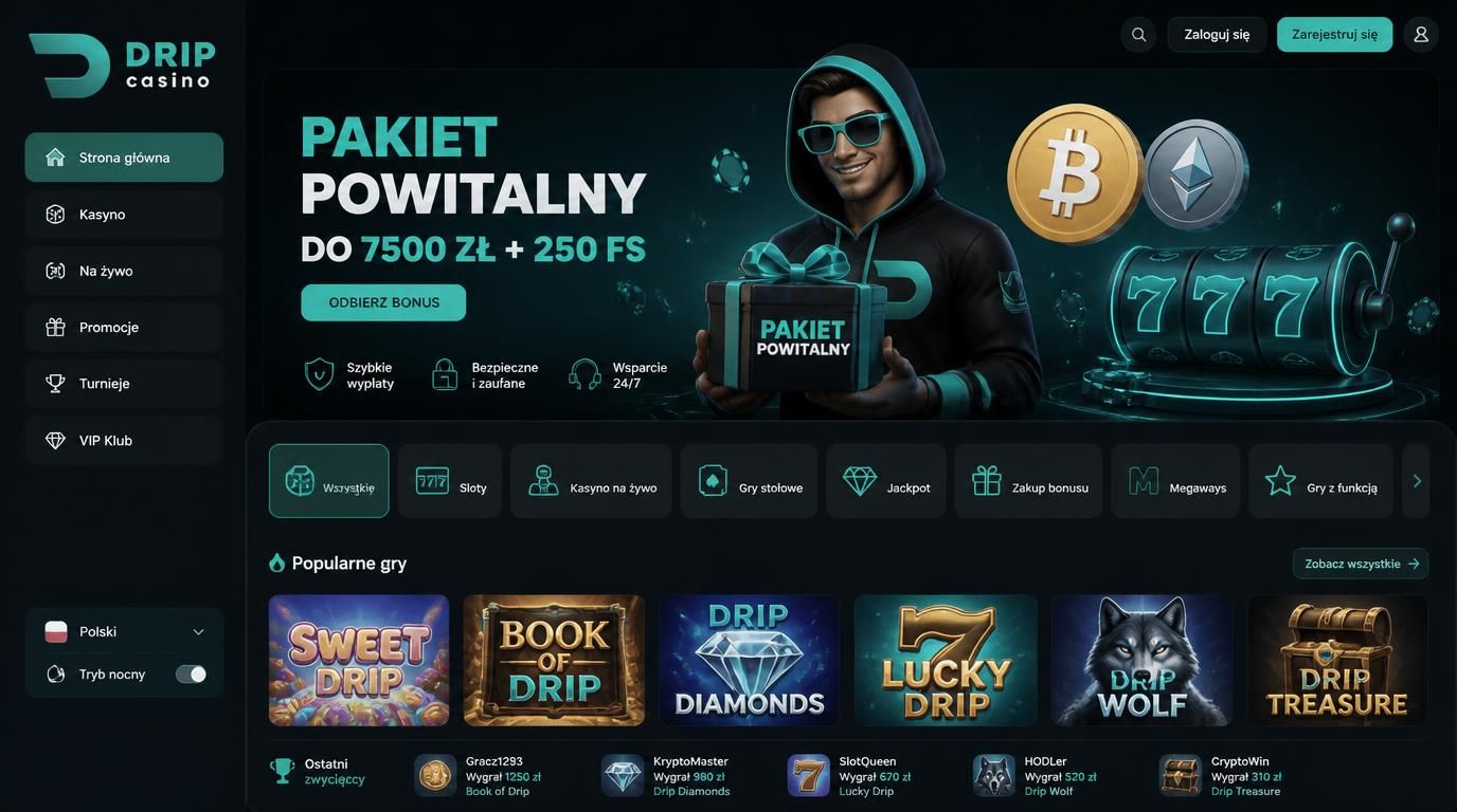 Gracz krypto z pakietem powitalnym